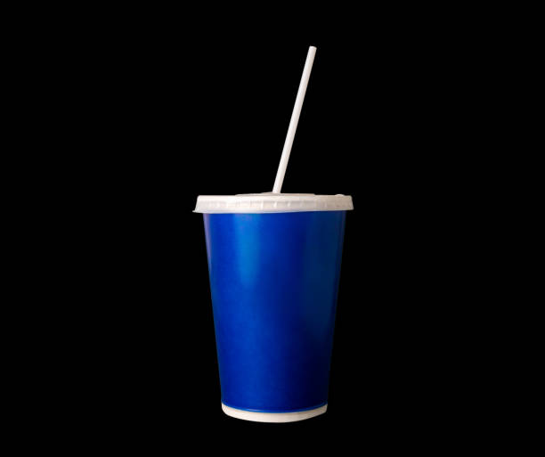 istock Fast food drinking cup, Isolated on black background with clipping path 1181470539
