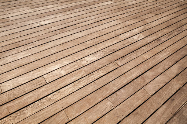 istock Natural wooden pier flooring 1181474172