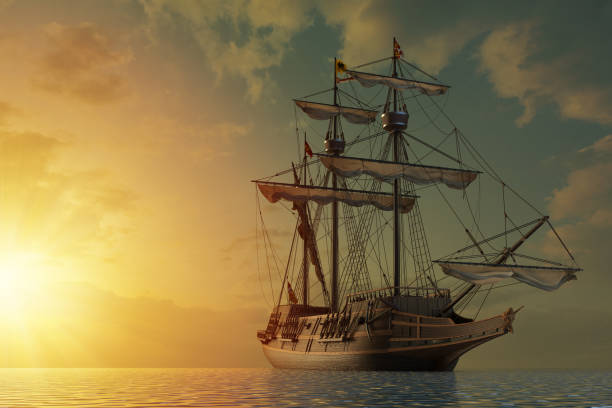 испанский галеон корабль - galleon стоковые фото и изображения