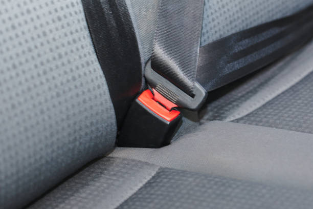 istock fastened seat belt, close-up 1181480810