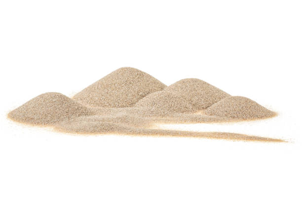 istock Pile desert sand isolated on white background. Sand dunes. 1181482087
