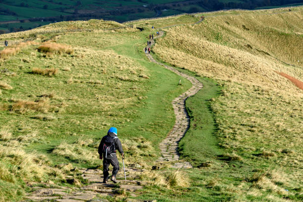 trekker peak district - mam tor - fotografias e filmes do acervo