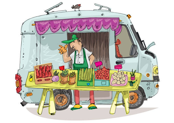 istock minibus trailer on food market 1181484309