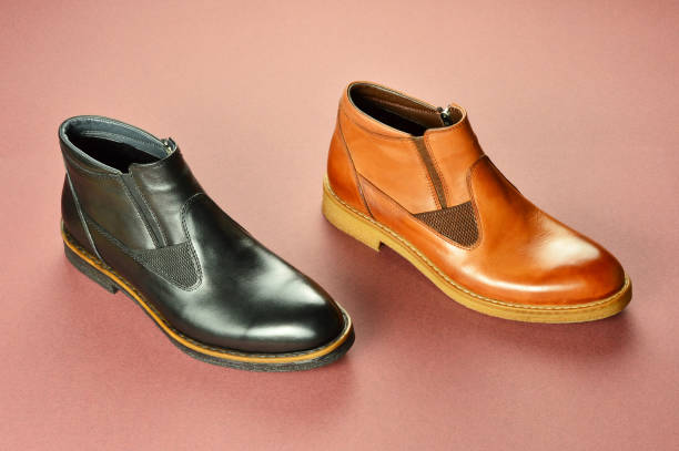 istock Leather Men Shoes, Ankle Boots 1181484438