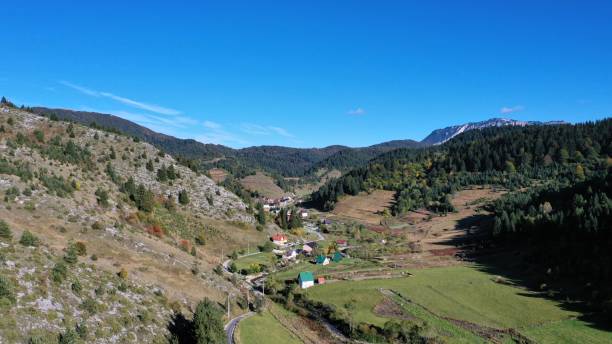 istock Small village in the mountains 1181486588