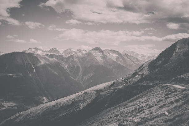 istock View closeup mountains scene, route great Aletsch Glacier 1181493586