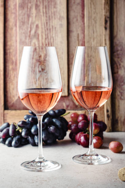 istock Two glasses of rose wine. 1181494094