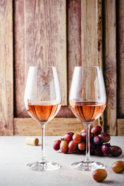istock Two glasses of rose wine. 1181494114
