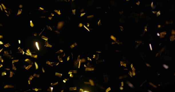 istock Confetti Isolated on Black Background 1181495495
