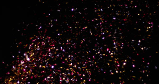 istock Confetti Isolated on Black Background 1181495688