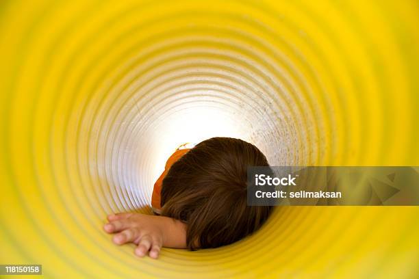 Baby Lying In Tube Stock Photo - Download Image Now - Artificial Insemination, Child, Children Only