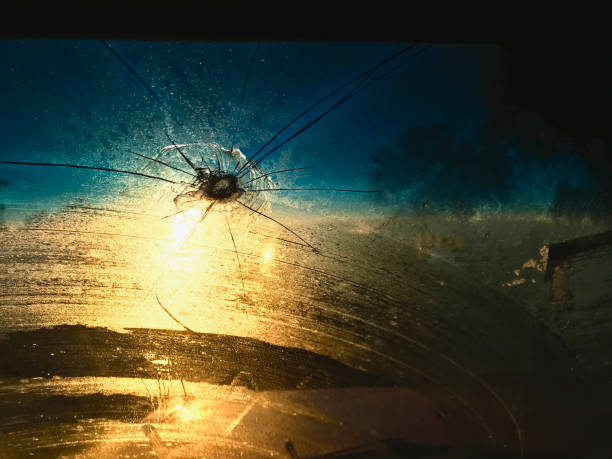 Cracked glass ,The mirror crack texture background.