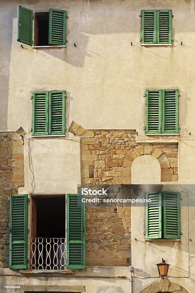 Fenster und Balkon - Lizenzfrei Arezzo Stock-Foto