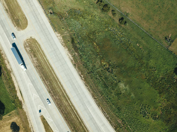 istock Aerial view of american highway 1181507989