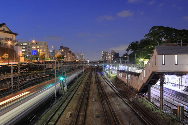 istock Railway of Tokaido line (night scene) 1181508077