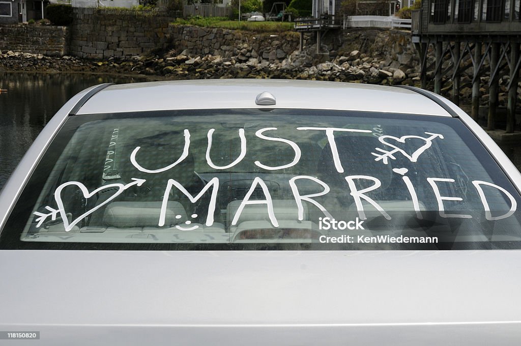 Just Married - Royalty-free Just Married - Frase em inglês Foto de stock