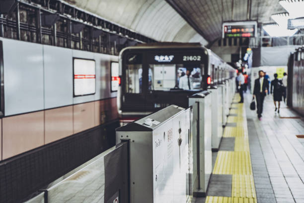 Osaka,Japan - May 6, 2017: Osaka Metro is the rapid transit network in the Osaka Metropolitan Area of Japan, operated by Osaka Metro Co Ltd.