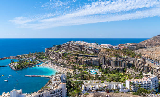 istock Landscape with Anfi beach and resort 1181509182