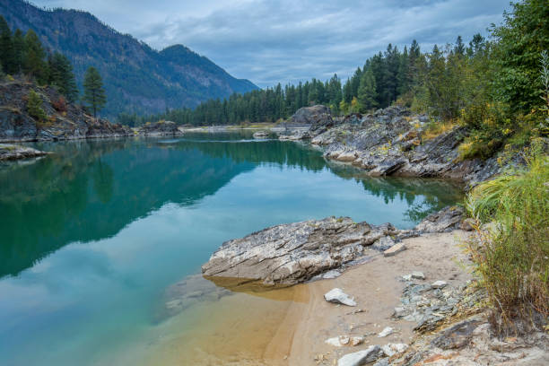 istock Serene section of the Clark Fork River in Montana. 1181511335