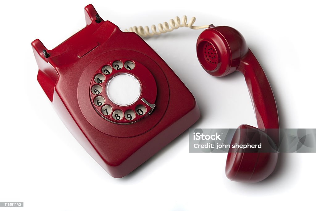 Telefone retro vermelho - Royalty-free Estilo retro Foto de stock