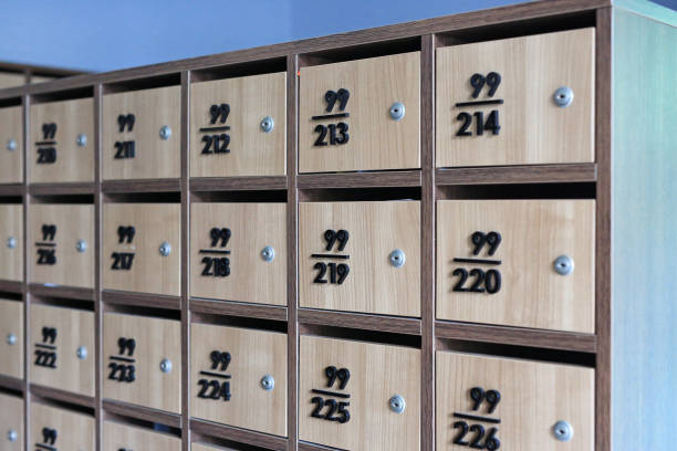 istock Close-up Locker post box or mail box room. 1181521169