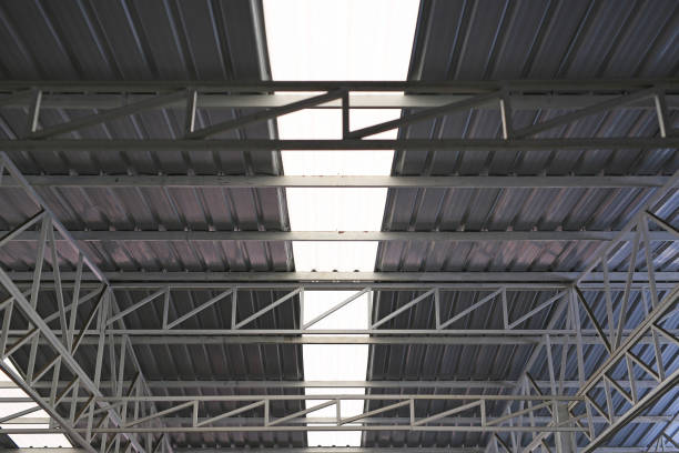 istock Metal and transparent roof inside. 1181521179