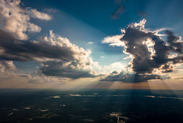 istock beautiful sky high view from airplane clouds 1181522952