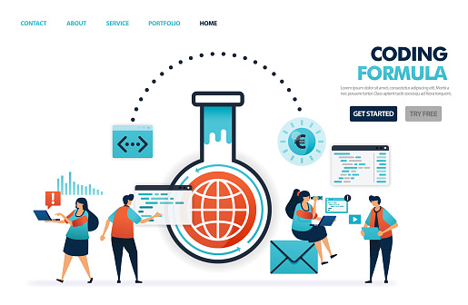 Formula Software Ilustración de Fórmulas En Software Y Aplicaciones De Codificación Y ...