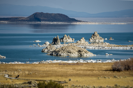 strange formations on mono lake  california