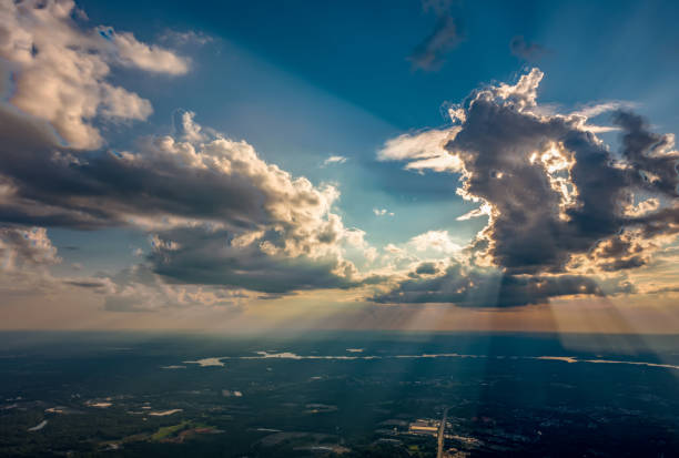 istock beautiful sky high view from airplane clouds 1181526829