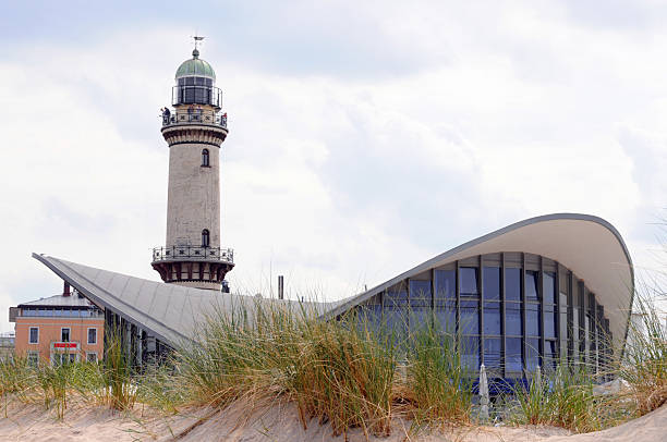 Lighthouse and Teepott in Warnemünde (Germany)  rostock photos stock pictures, royalty-free photos & images