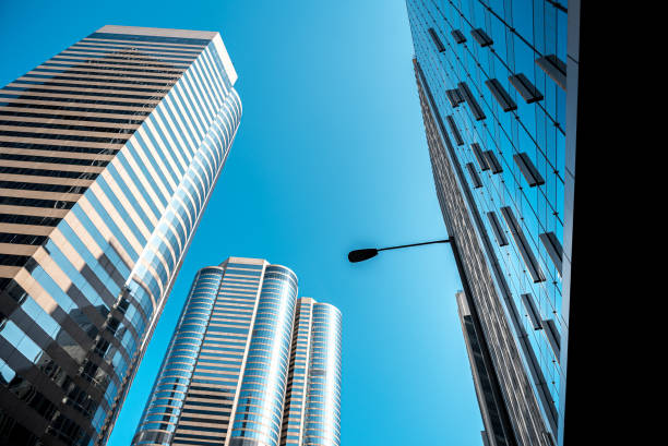 istock Modern office building close up in Hong Kong 1181531765