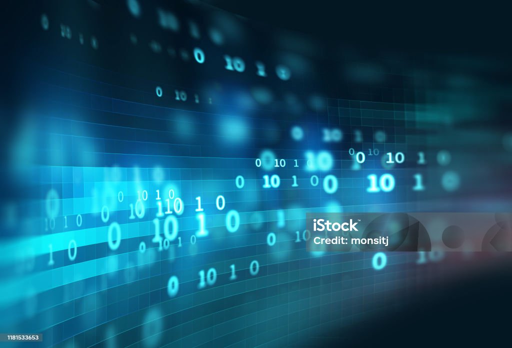 Digital Code Number Abstract Technology Background Stock Photo ...