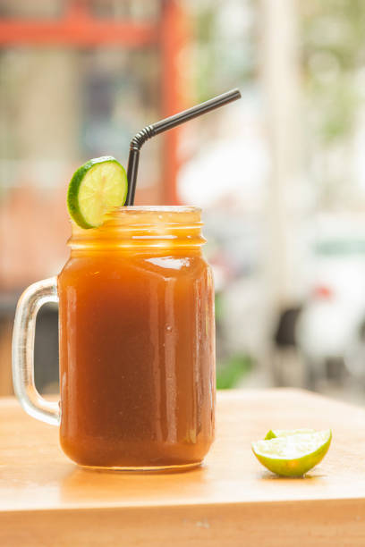 rich refreshing drink typical of venezuela, papelon and lemon