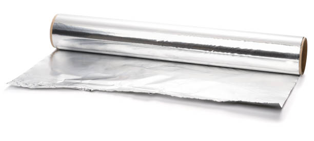istock Aluminum foil isolated on white background with clipping path. 1181540355