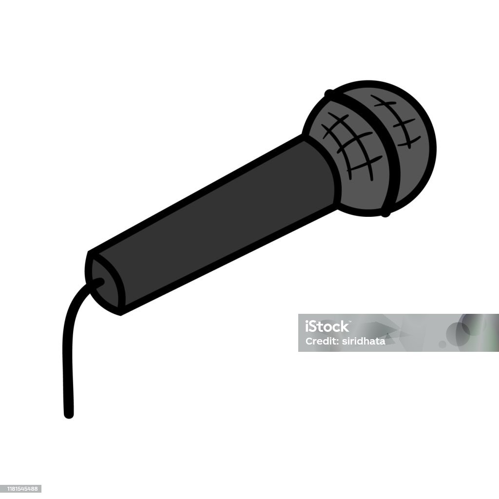 Cartoon Isolated Microphone Vector Illustration Stock Illustration -  Download Image Now - Microphone, Cartoon, Art - iStock