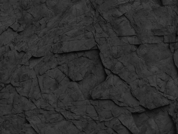 istock Black rocks texture. Dark stone texture background. Mountain close-up. 1181546157