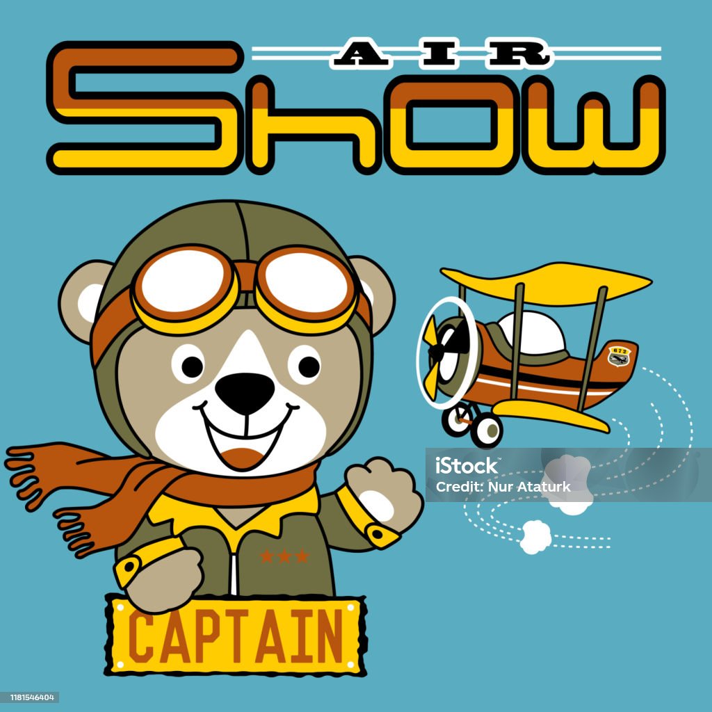 Ilustración de Vector De Dibujos Animados De Piloto De Oso Con Aviones y más Vectores Libres de Derechos de Avión - iStock Ilustración de Vector De Dibujos Animados De Piloto De Oso Con Aviones y más Vectores Libres de Derechos de Avión - iStock