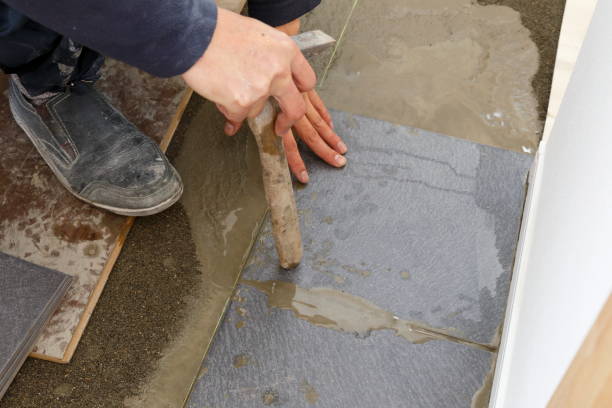 istock Floor gray tile construction repair 1181548701