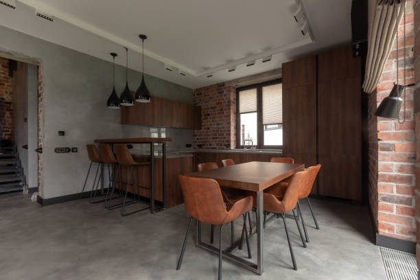 istock Furniture in modern stylish dining room 1181554345