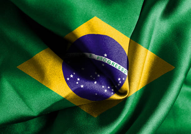istock Brazil waving flag 1181554662
