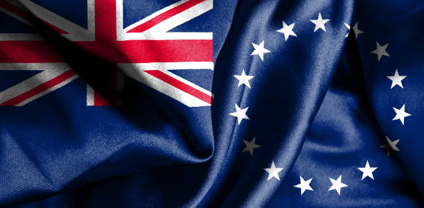 istock Cook Islands waving Flag 1181555374