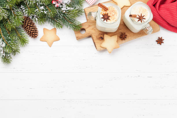 istock Eggnog. Traditional christmas cocktail 1181556507