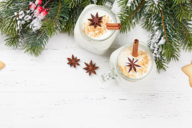 istock Eggnog. Traditional christmas cocktail 1181556537