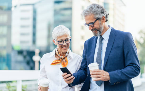 istock Walking in the coffee break 1181558146