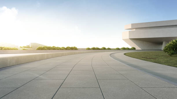 istock Empty concrete floor in city park. 1181562494