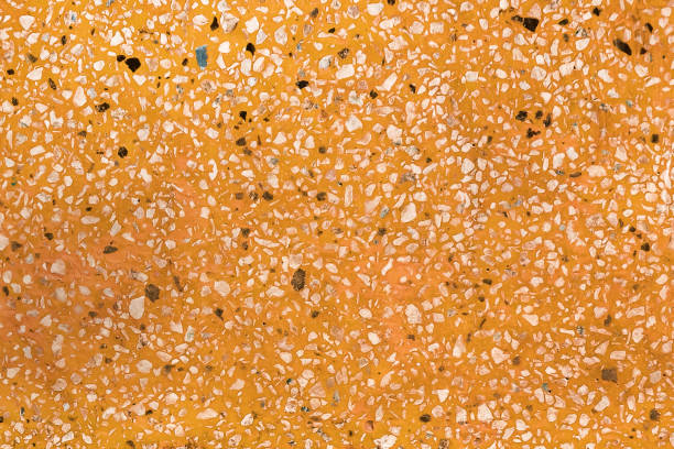 Polish orange terrazzo floor tile seamless texture