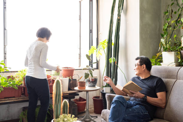 istock Asian couple in a conservatory 1181569179