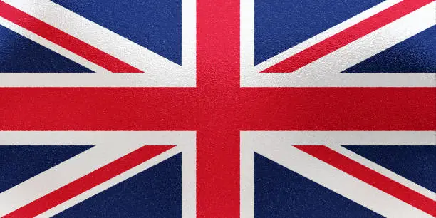 Photo of United Kingdom flag in traditional colors and proportion