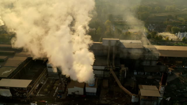 Aerial view of steel factory